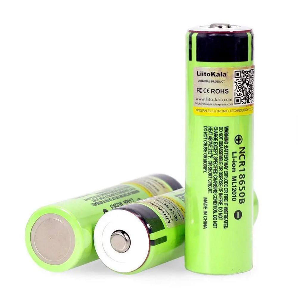 Акумулятори Liitokala 18650 3,7V Li-ion 3400 mAh з опуклим контактом плюс для павербанків/ліхтарів (14277955) - фото 4