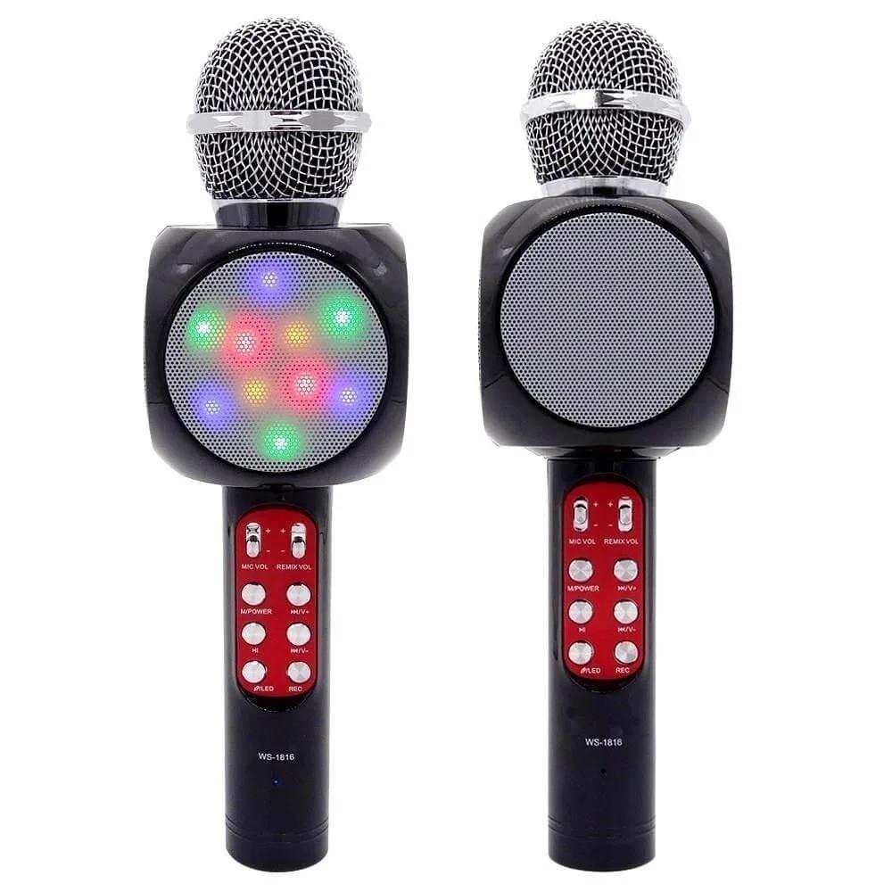 Микрофон для караоке Wster WS-1816 Bluetooth/USB/FM тюнер со светомузыкой (17945771) - фото 3