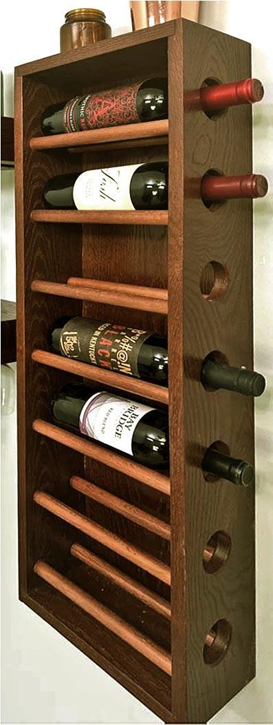 Полка для вина настенная из дерева Кусиро 7 Латте (ПНК-707616)