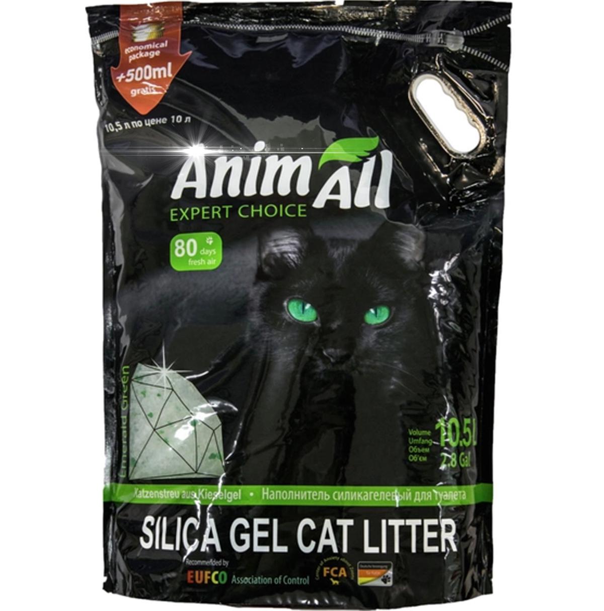 Наповнювач для котячого туалету AnimAll силикагелевий 10,5 Л Green (338582854)