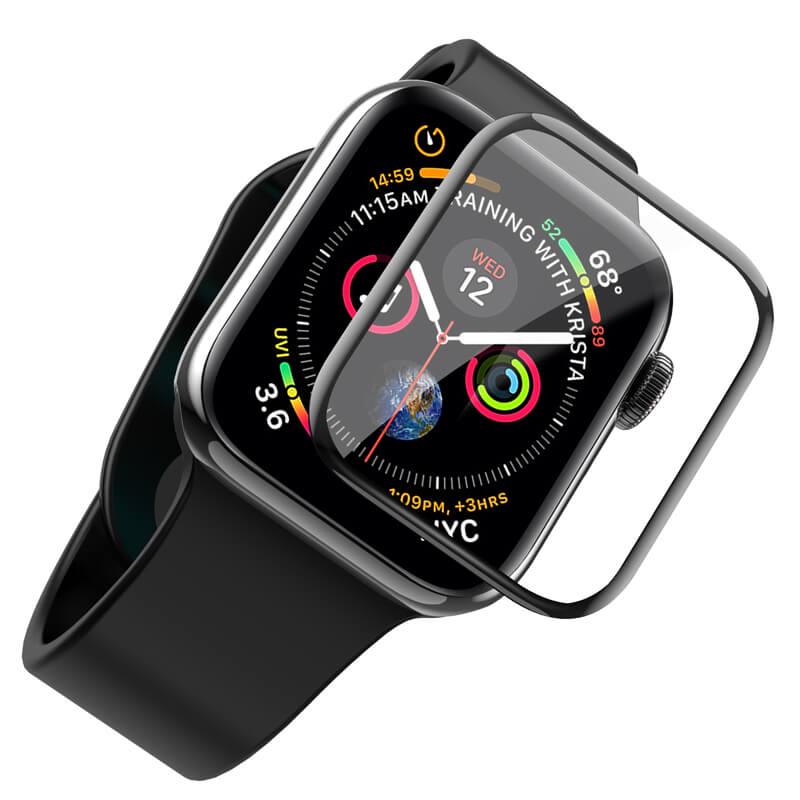 Защитное стекло Hoco Soft Edge для iWatch 40 мм Series 4/5/6/SE/A30 Black (cdfd06d9) - фото 6