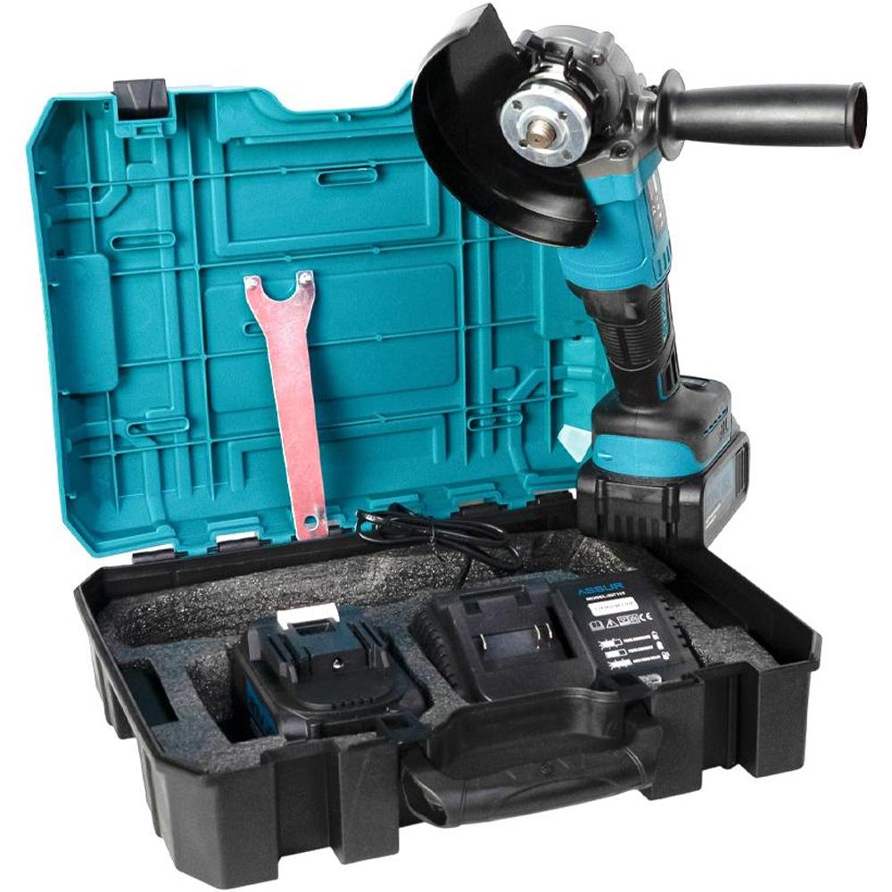 Болгарка аккумуляторная КШМ 125 21V 2 аккумулятора в кейсе 125 мм (ASR319)