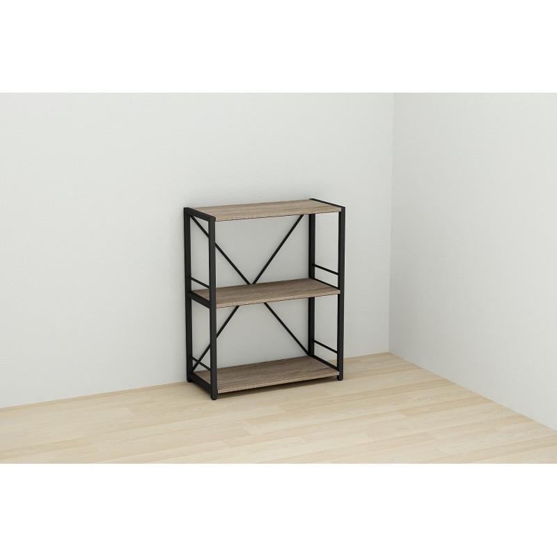 Етажерка Ferrum-decor Konekt 3/60 метал/ДСП Чорний/Дуб сонома трюфель (FRD-104258) - фото 1 Етажерка Ferrum-decor Konekt 3/60 метал/ДСП Чорний/Дуб сонома трюфель (FRD-104258) - фото 1