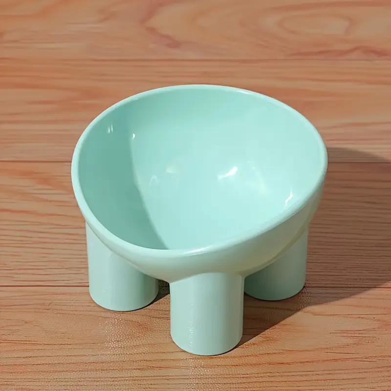 Миска для кошек пластиковая приподнятая на ножках правильной формы глубокая 13x13x7,5 см Бирюзовый (D-0164) - фото 6