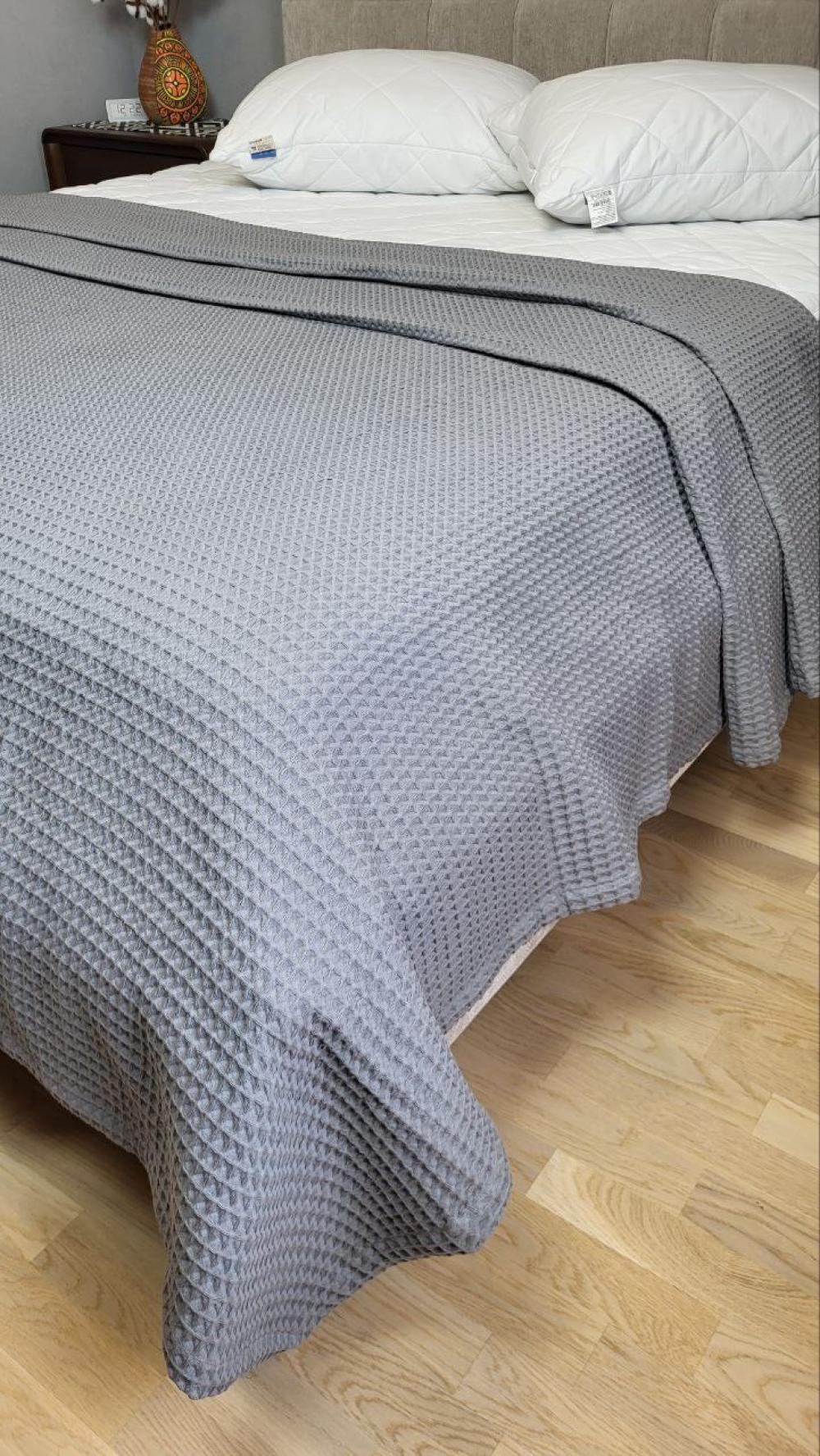 Покрывало Пике Сота 200x220 см Серый (11087) - фото 8 Покрывало Пике Сота 200x220 см Серый (11087) - фото 8