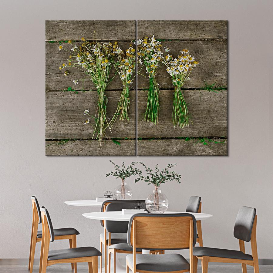 Картина цветы и растения Ромашка лекарственная 165x122 см (A1010-2)