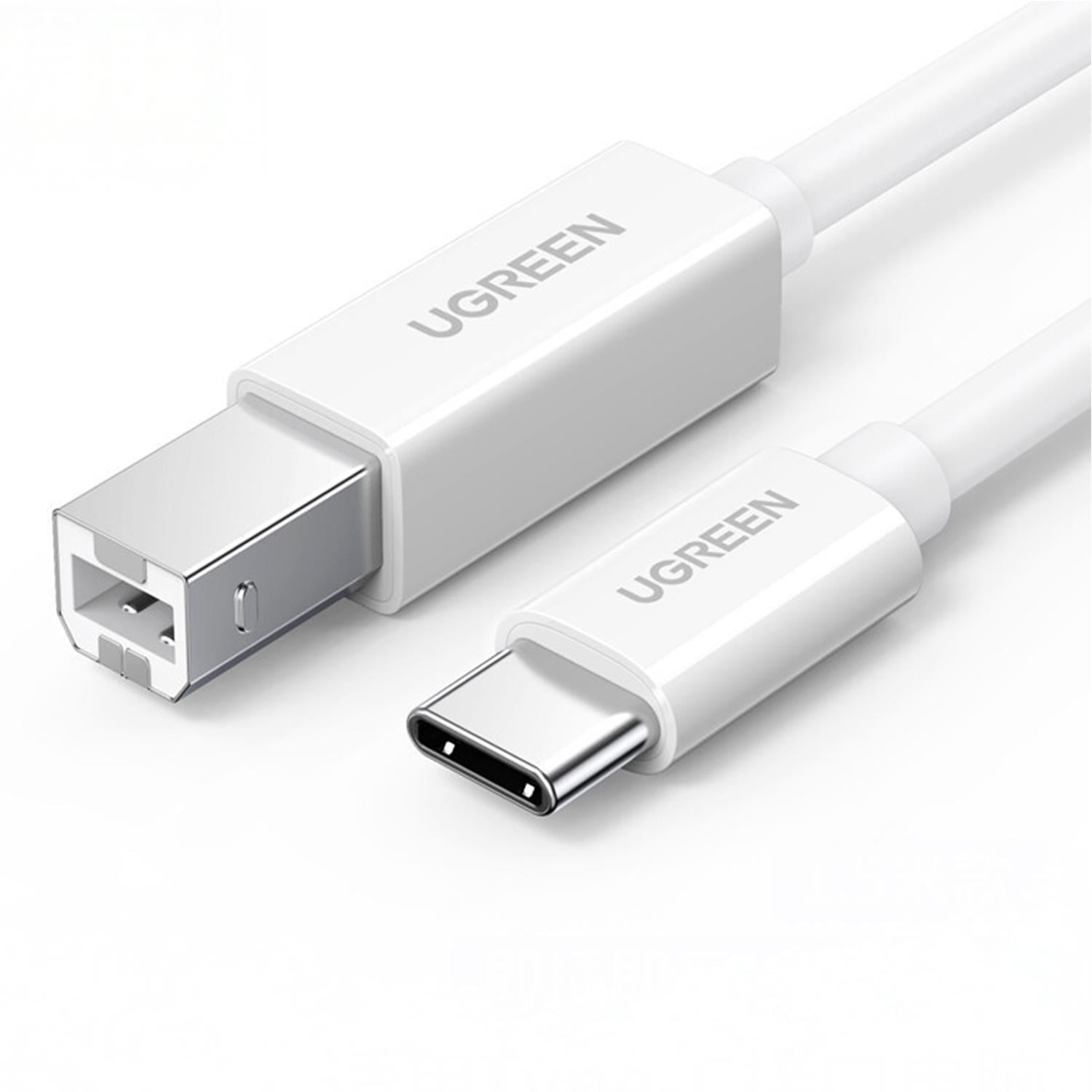 Кабель для принтера UGREEN US241 USB-C/USB-B 1 м Белый (40560)