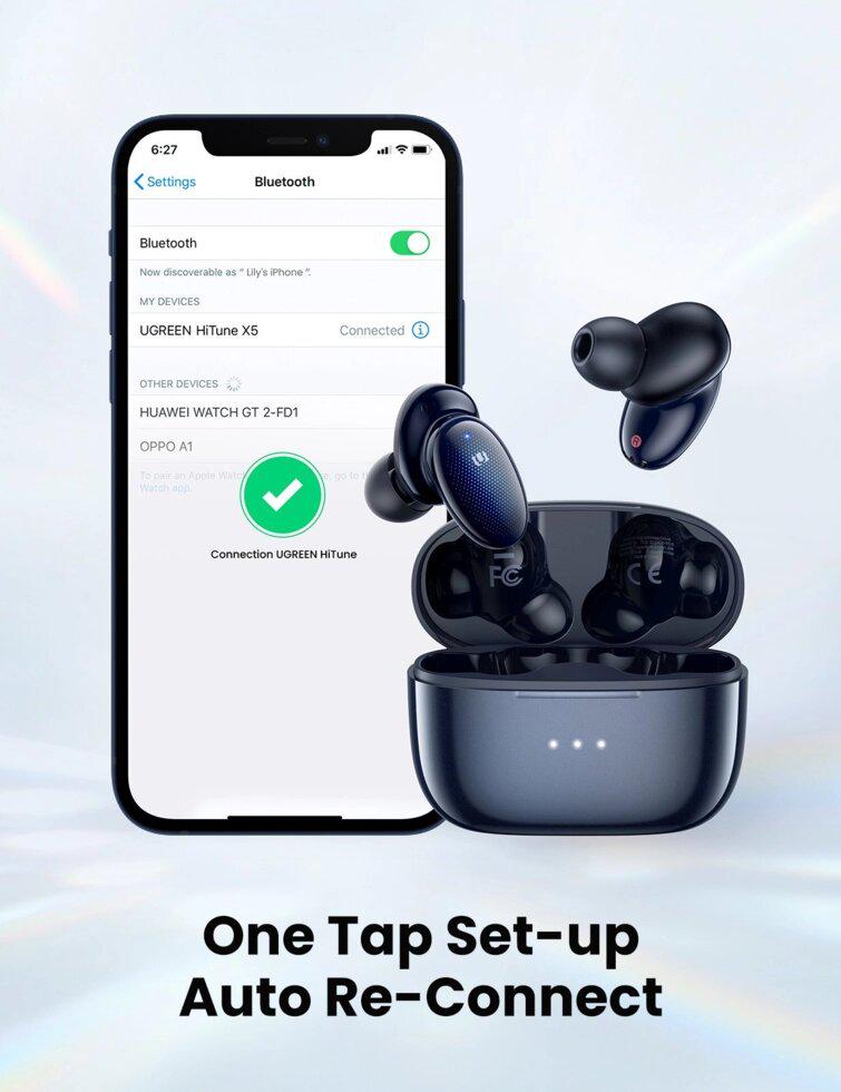 Наушники UGREEN WS108 HiTune X5 Bluetooth Blue (50648) - фото 7