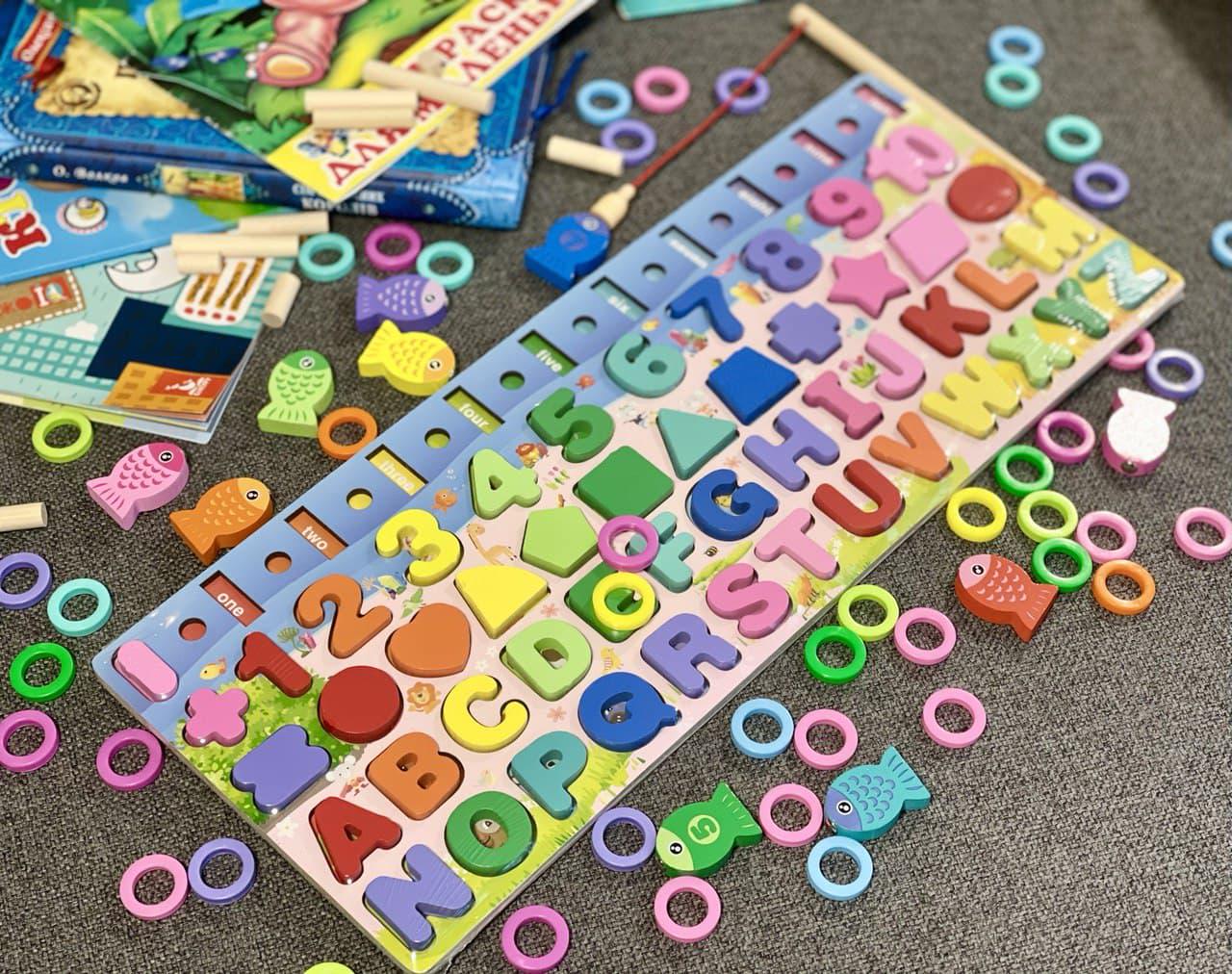 Деревянная развивающая игрушка геометрика Oray рыбалка 5 рядов - фото 8 Деревянная развивающая игрушка геометрика Oray рыбалка 5 рядов - фото 8