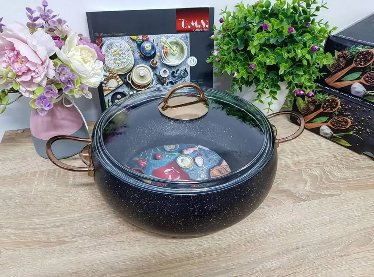 Кастрюля OMS Collection 3141 24 см 4,5 л Bronze - фото 6 Кастрюля OMS Collection 3141 24 см 4,5 л Bronze - фото 6