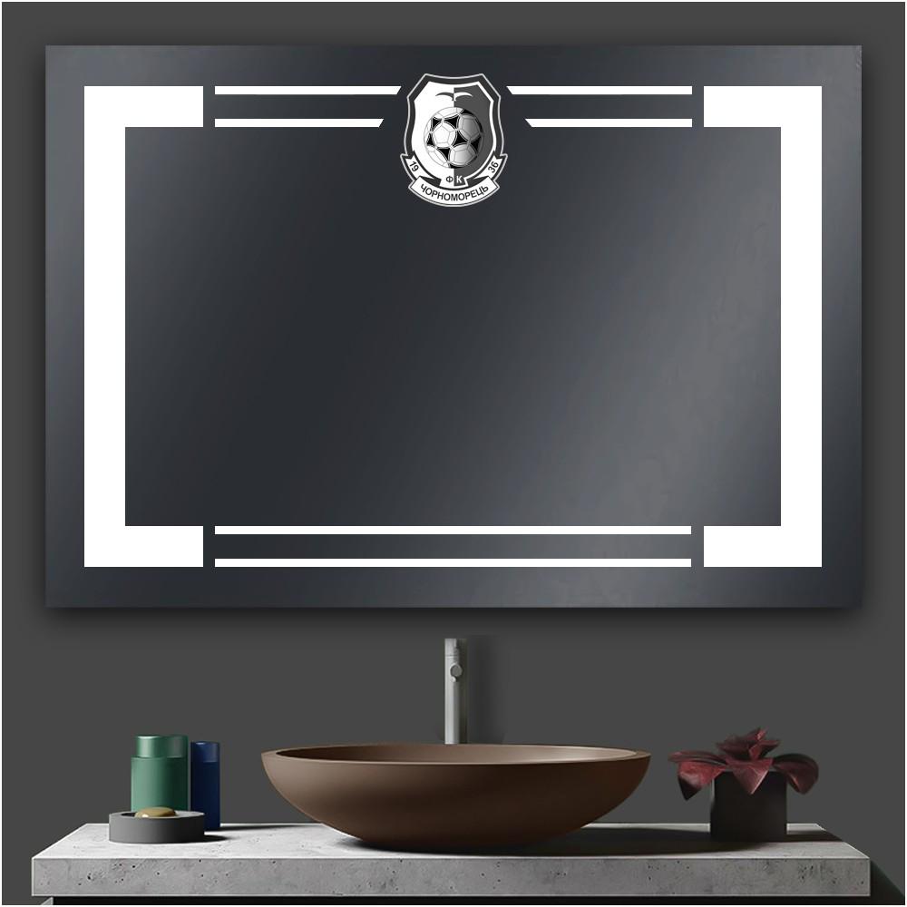 Зеркало Экватор ML-108 с логотипом "Чорноморець" с подсветкой LED 60x80 см