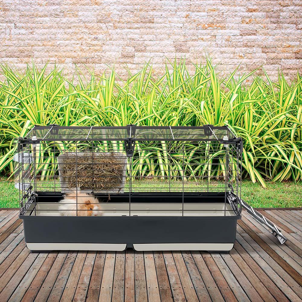 Клетка для кроликов и морских свинок с гигиенической решеткой и аксессуарами TOMMY 82x51xh 44 см (A-037752) - фото 5 Клетка для кроликов и морских свинок с гигиенической решеткой и аксессуарами TOMMY 82x51xh 44 см (A-037752) - фото 5