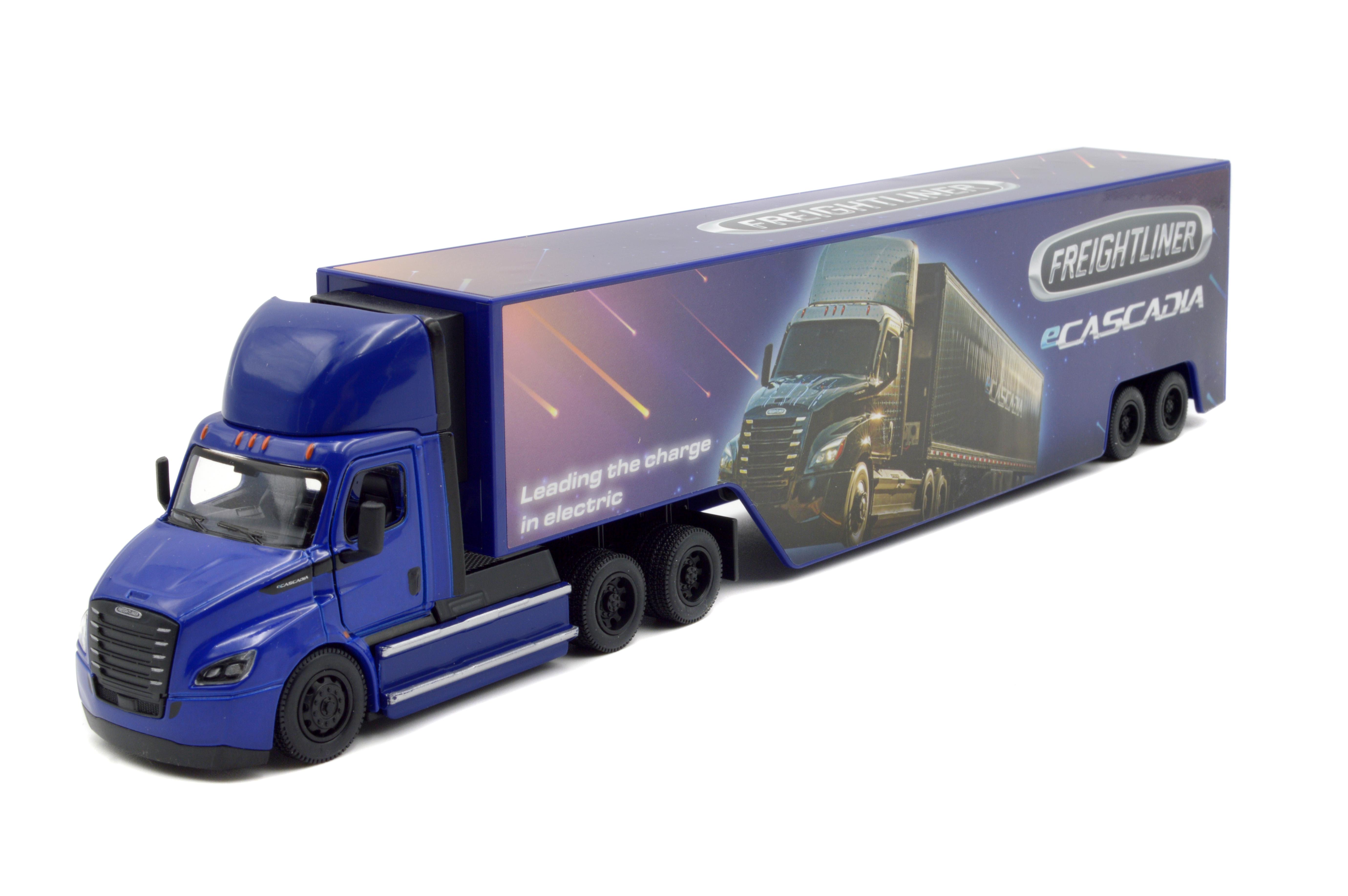 Масштабная модель металлическая Kinsmart KT1303W Freightliner eCascadia with container (KT1303WB)