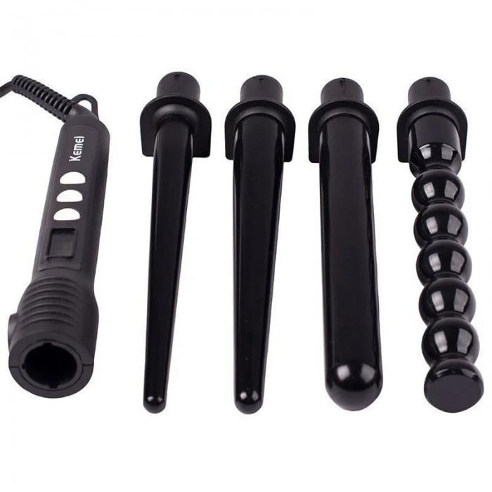 Конусная плойка для волос Kemei KM-4083 Ferro Pro Черный (1008998-Black)