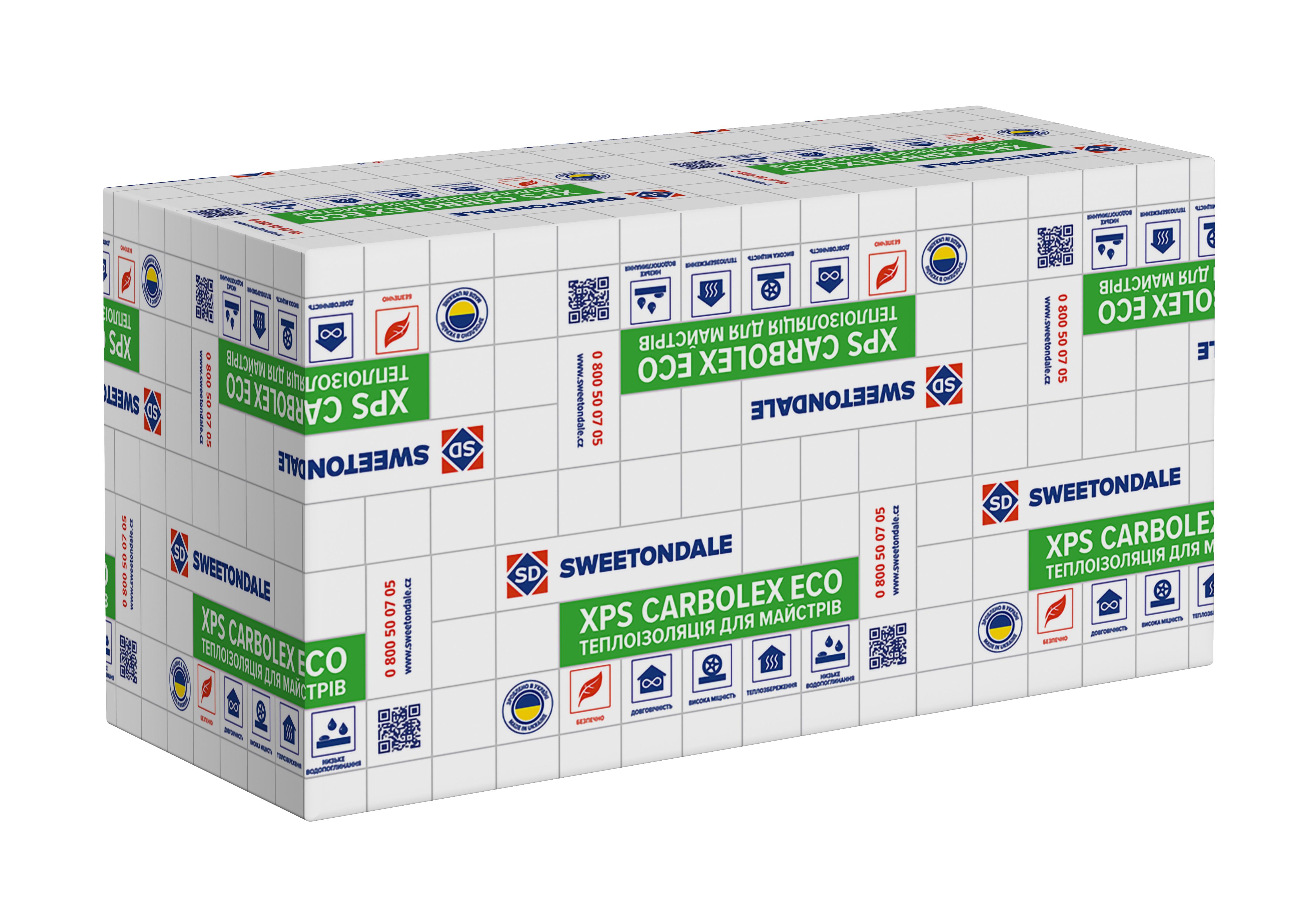 Экструдированный пенополистирол SWEETONDALE CARBOLEX ECO 1180х580х100 мм L 2х50 (000003263)