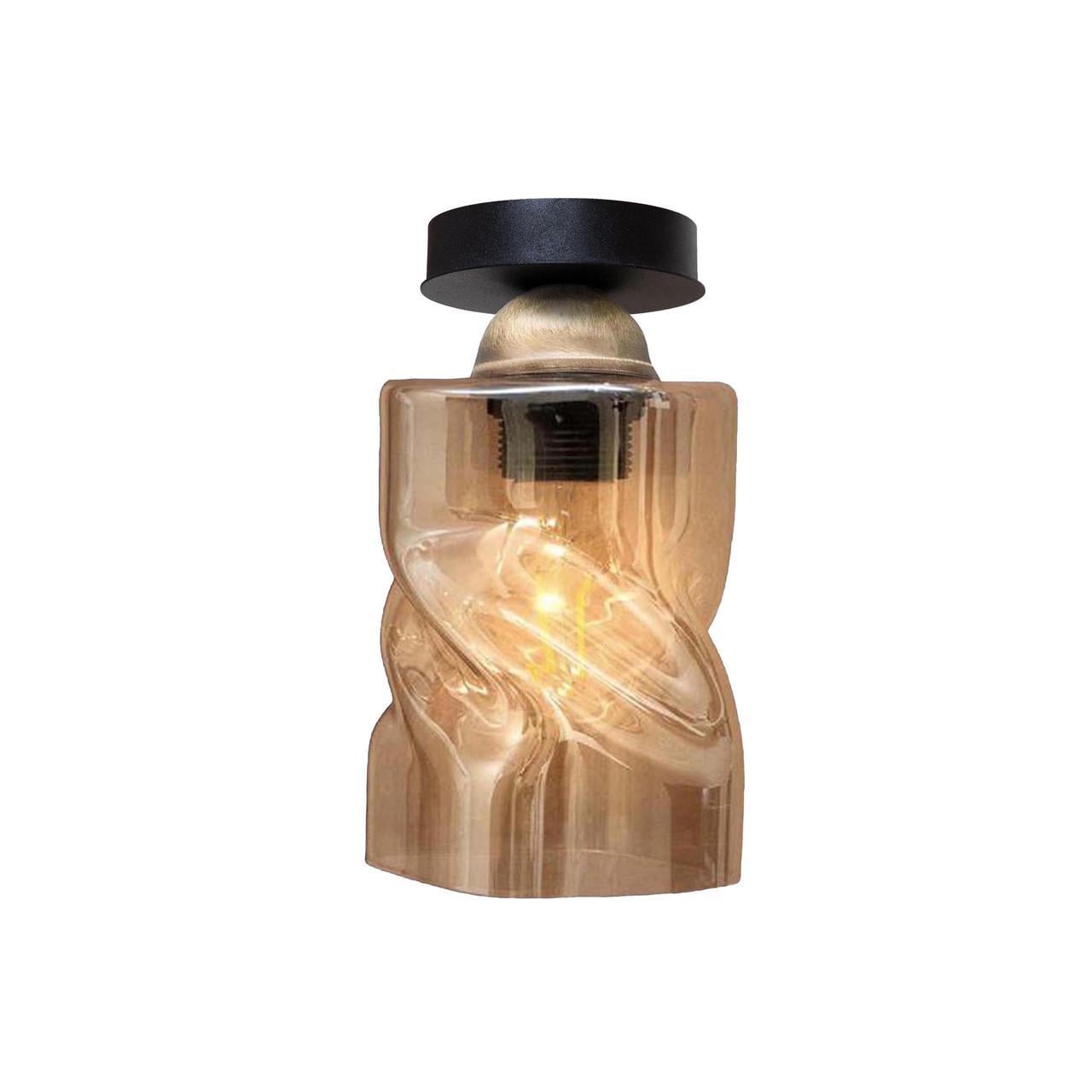 Стельовий світильник MSK ELECTRIC Tornado під одну лампу Е27 Чорний/Бронзовий (PL 202452 BK) Стельовий світильник MSK ELECTRIC Tornado під одну лампу Е27 Чорний/Бронзовий (PL 202452 BK)