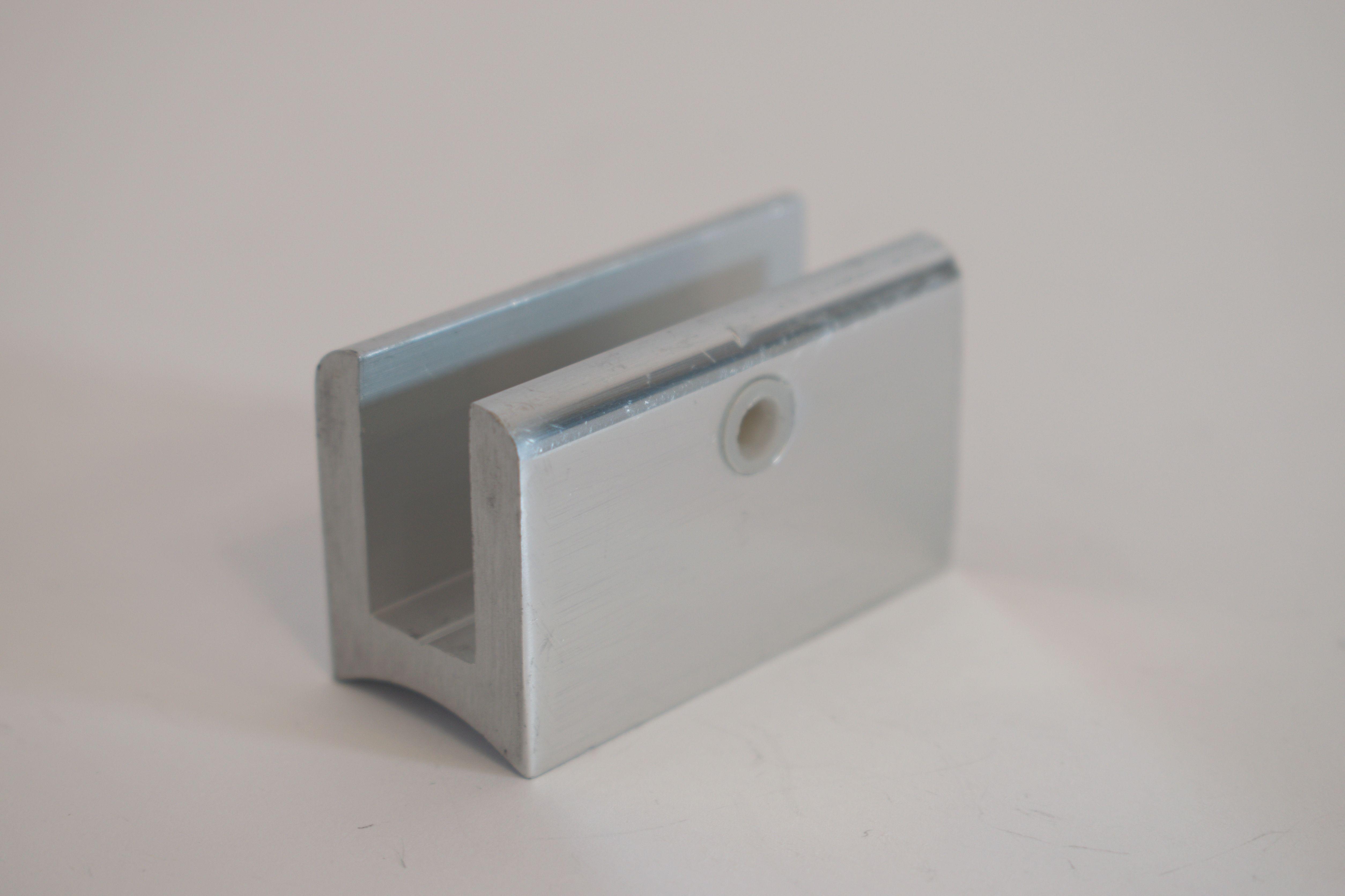 Тримач скла до алюмінієвих поручнів тип коло Срібний (10641с)