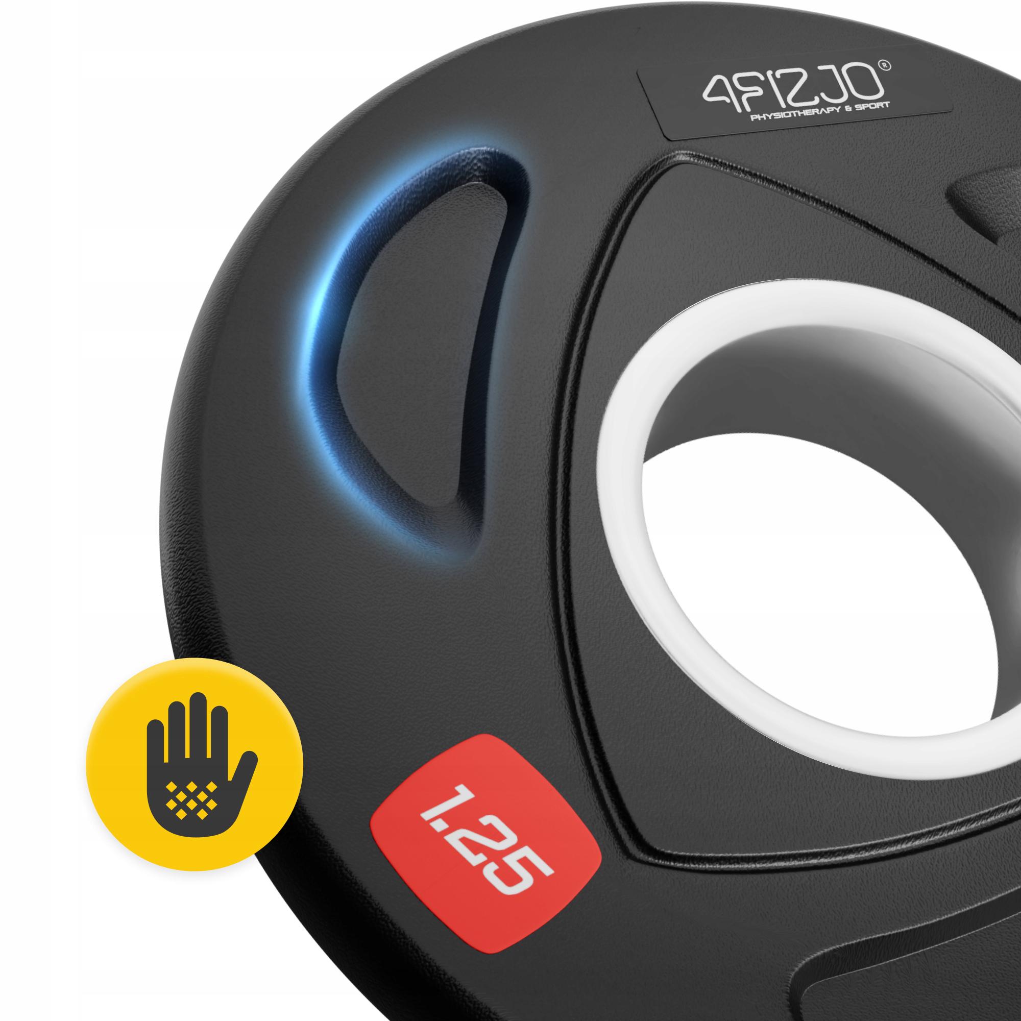 Диск олімпійський 4fizjo 2 шт. 1,25 кг 51 мм Black (P-5905973401258) - фото 4 Диск олімпійський 4fizjo 2 шт. 1,25 кг 51 мм Black (P-5905973401258) - фото 4