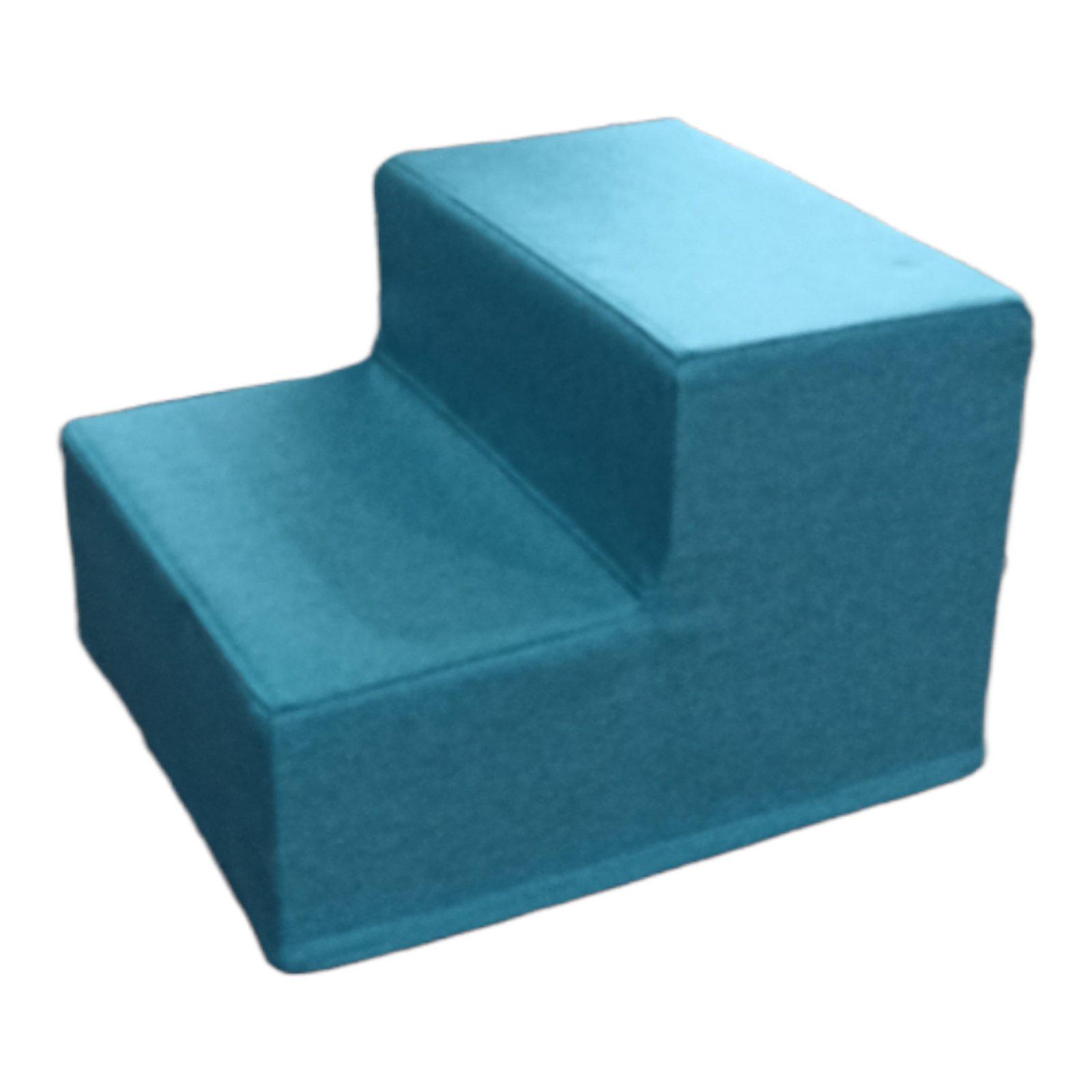 Сходинки для собак 36х27х40 см тканина Рогожка Бірюзовий - фото 1