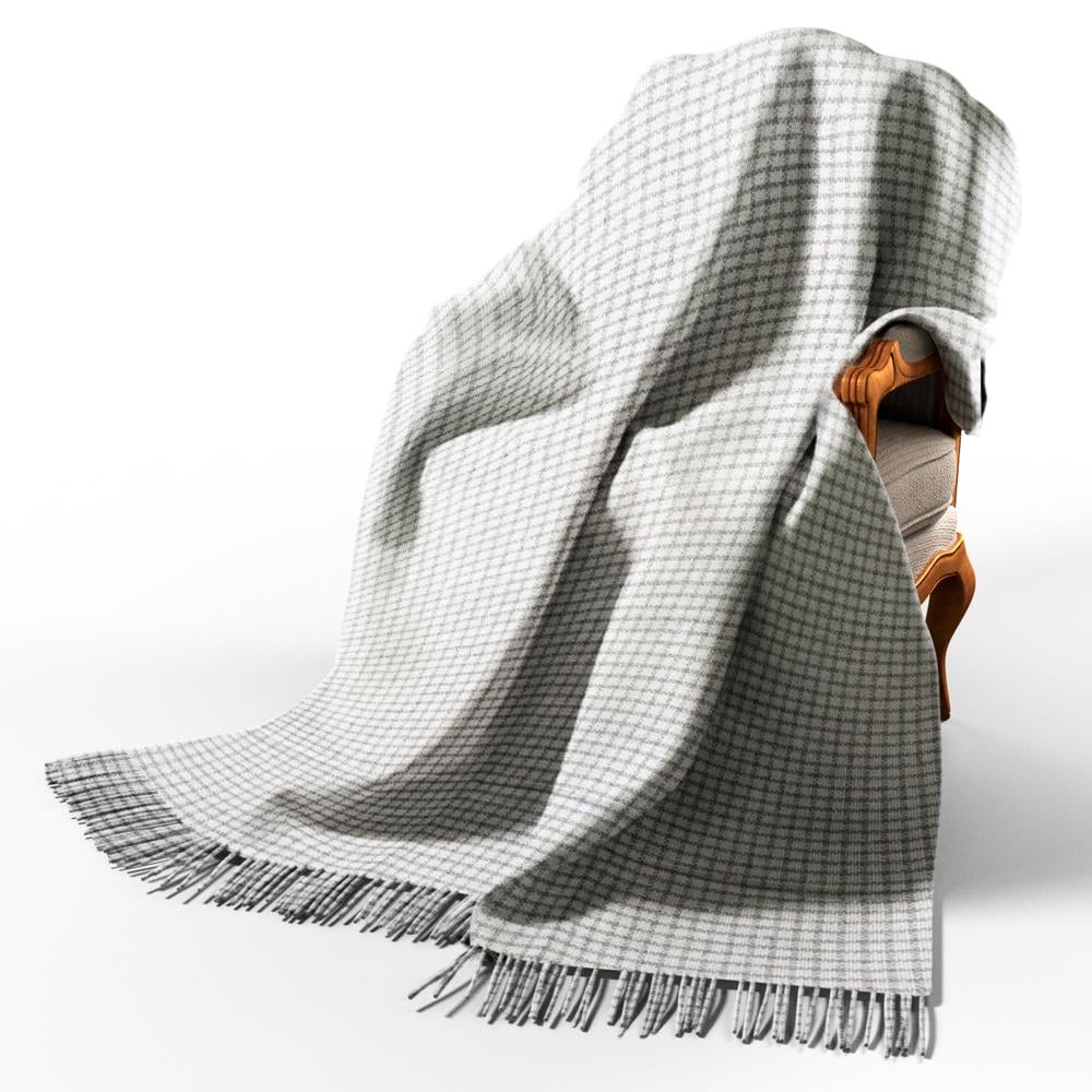 Плед вовняний Vladi Палермо 140х200 см VELIA Біло-димчастий (4701)