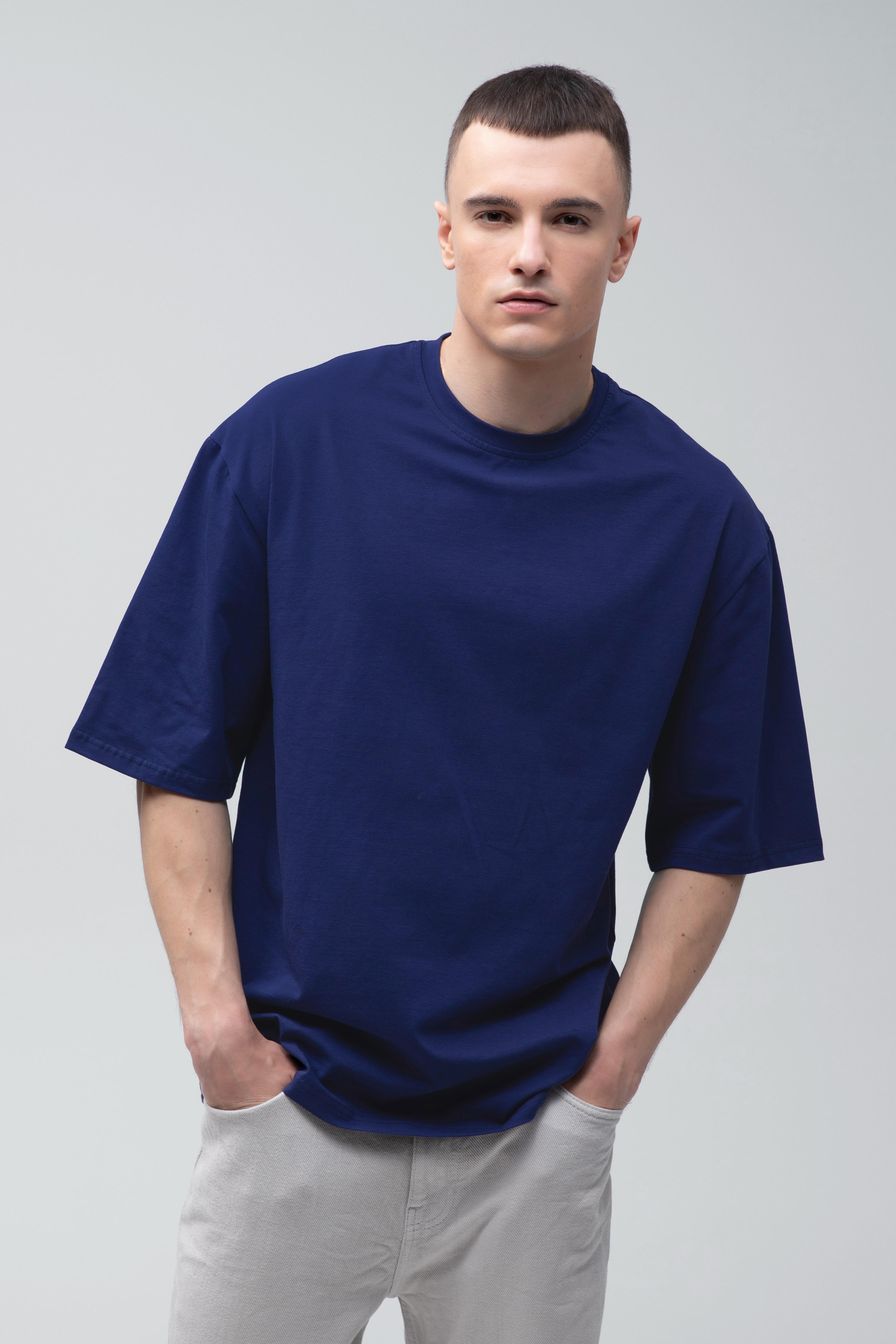 Футболка мужская Ray oversize S/M Темно-синий (U0104M-Navy Blue)