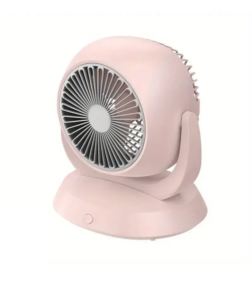 Вентилятор настольный Design F3 Type-C 4 режима 20x20x9 см Розовый (30151453А)