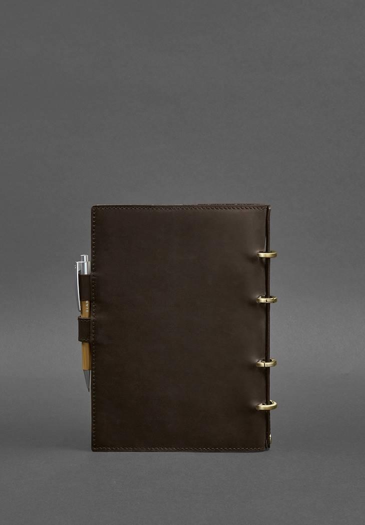 Блокнот шкіряний із датованим блоком Софт-бук 9.1 Crazy Horse Темно-коричневий (A-027494) - фото 4 Блокнот шкіряний із датованим блоком Софт-бук 9.1 Crazy Horse Темно-коричневий (A-027494) - фото 4