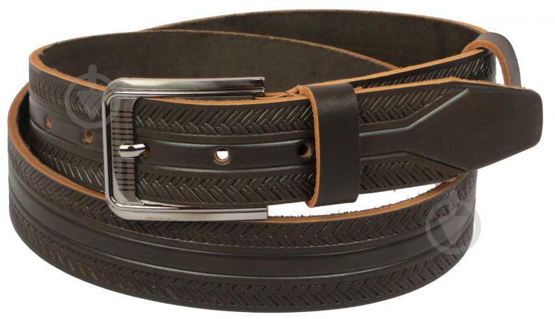 Шкіряний ремінь Skipper 110-130 x 3.8 см Коричневий (1137-38)