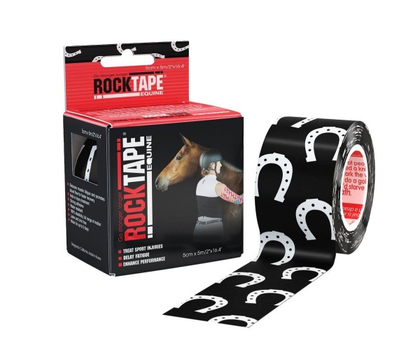 Кинезио тейп RockTape Equine для лошадей 5 см х 5 м Черный