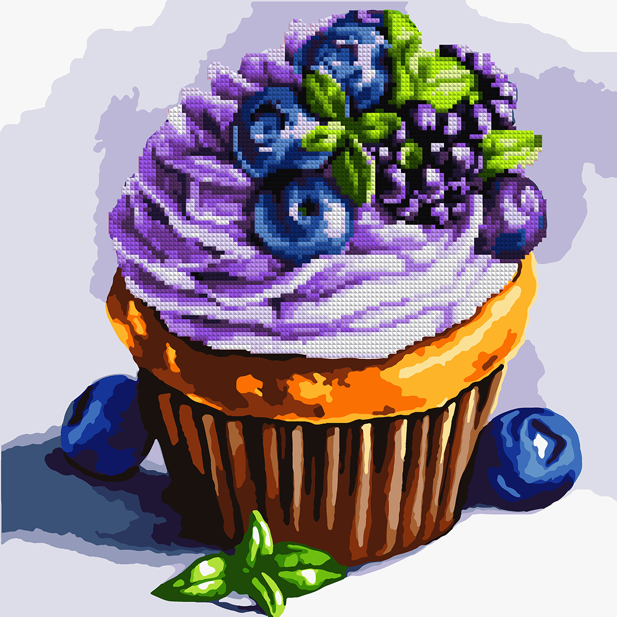 Картина по номерам с алмазной мозаикой Santi Пирожное 40x40 см (Top-954673)