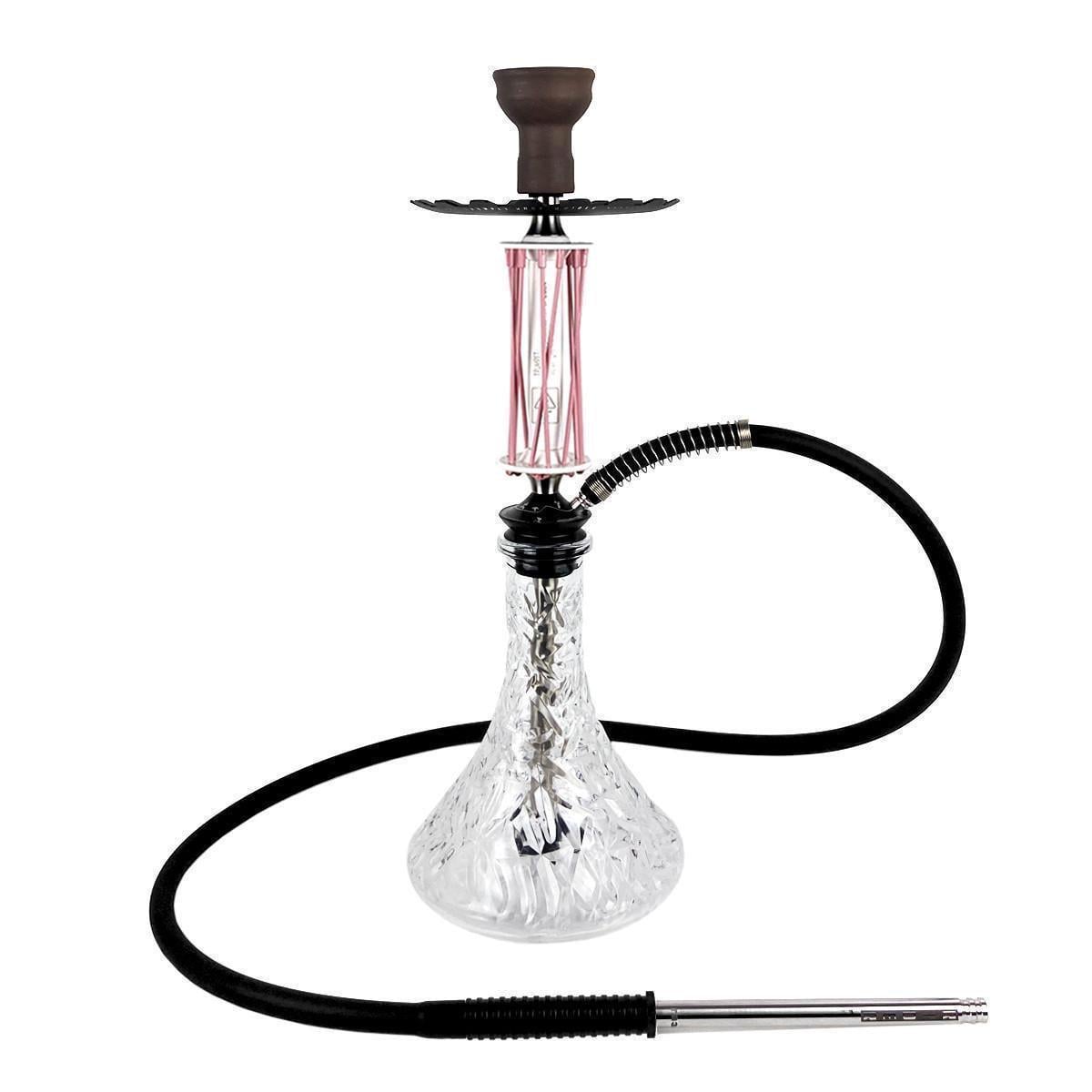 Кальян Hookah Trumpet Rider W 40 Pink White колба Crystal Clear