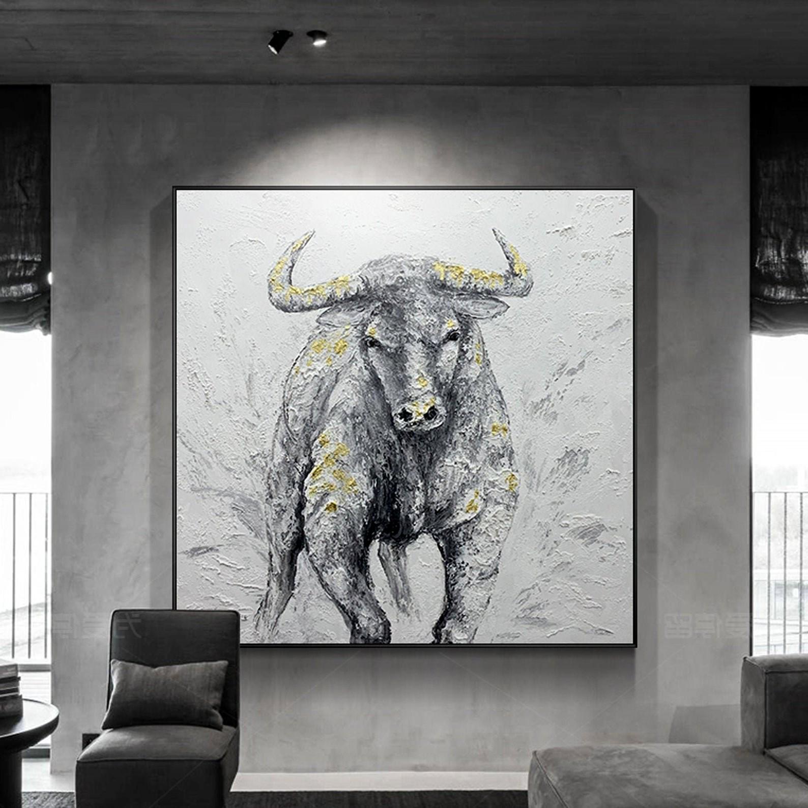 Картина на холсте ArtSale Буйвол 70х70 см anml0010