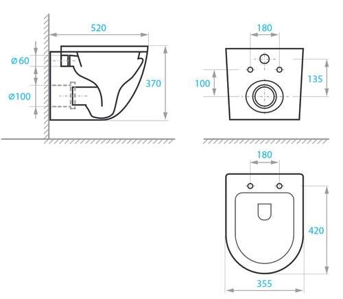 Комплект инсталляции Grohe Rapid SL с подвесным унитазом Round Tornado Smart Slim Duroplast/Soft-close (BKRO3884000GE) - фото 5