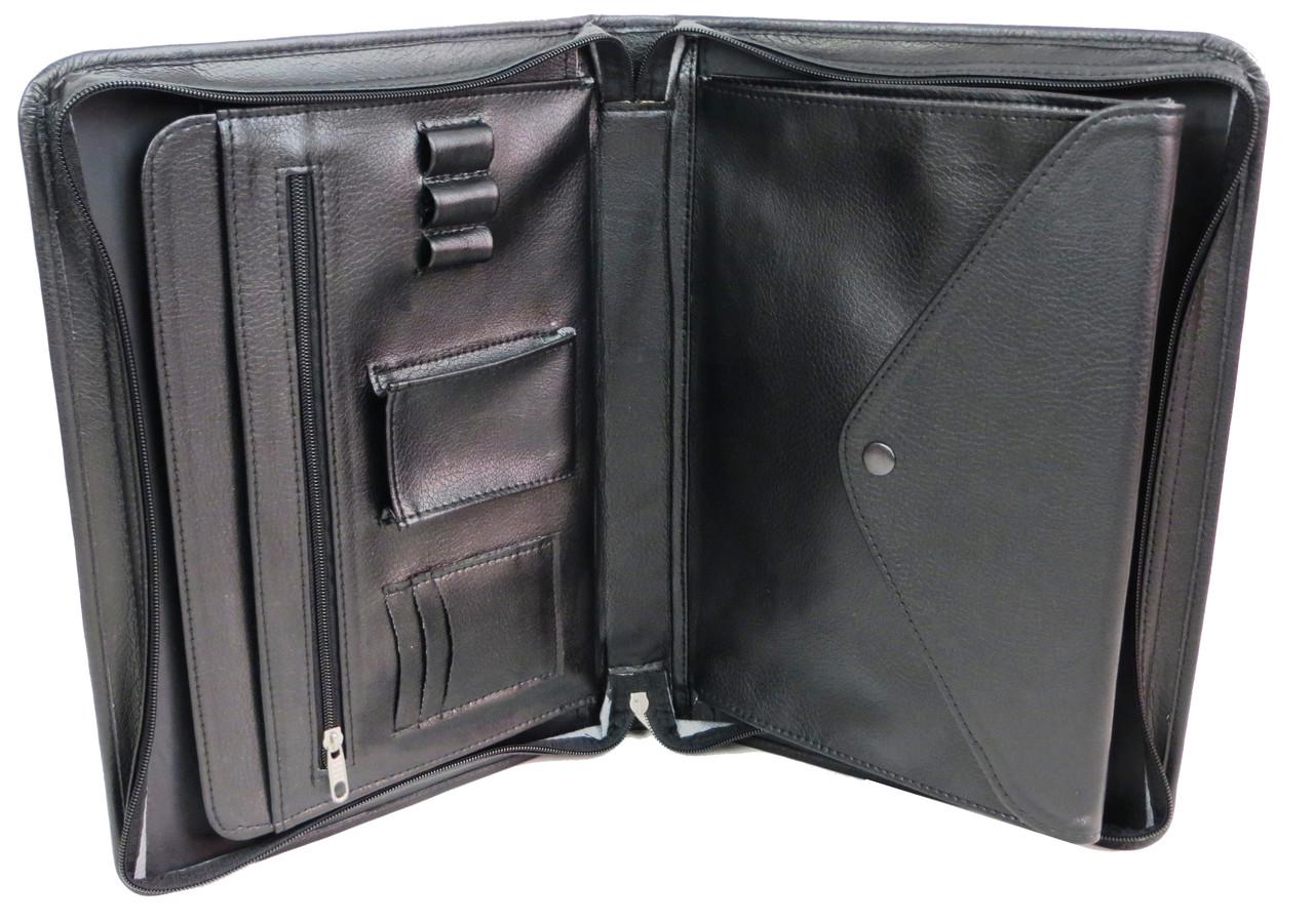 Ділова папка Portfpolio А4 із еко шкіри Чорний (1872829723)