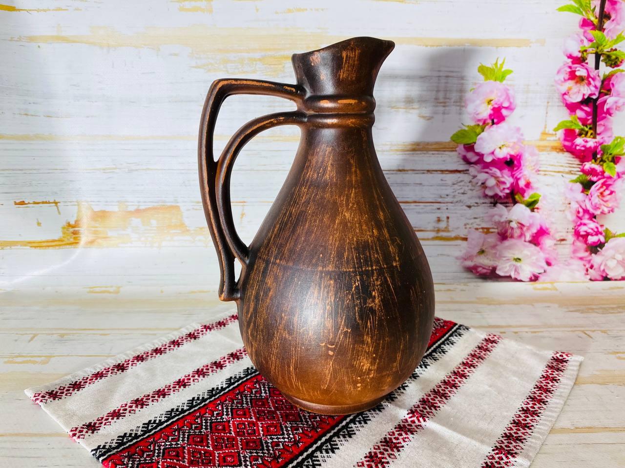 Штоф для вина глиняный двойная ручка 1,8 л (2018108708)