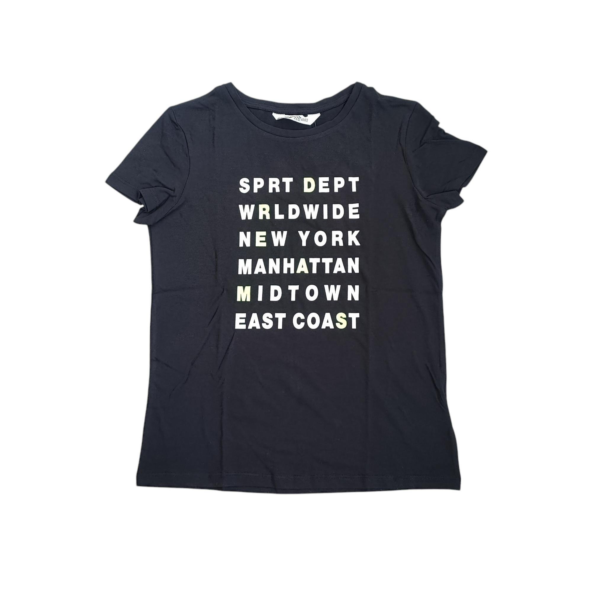 Футболка для дівчинки підліткова H&M 146-152 см Чорний (250122024)