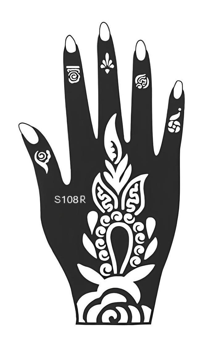 Трафарет для тату S108R для правої руки (2273924266)