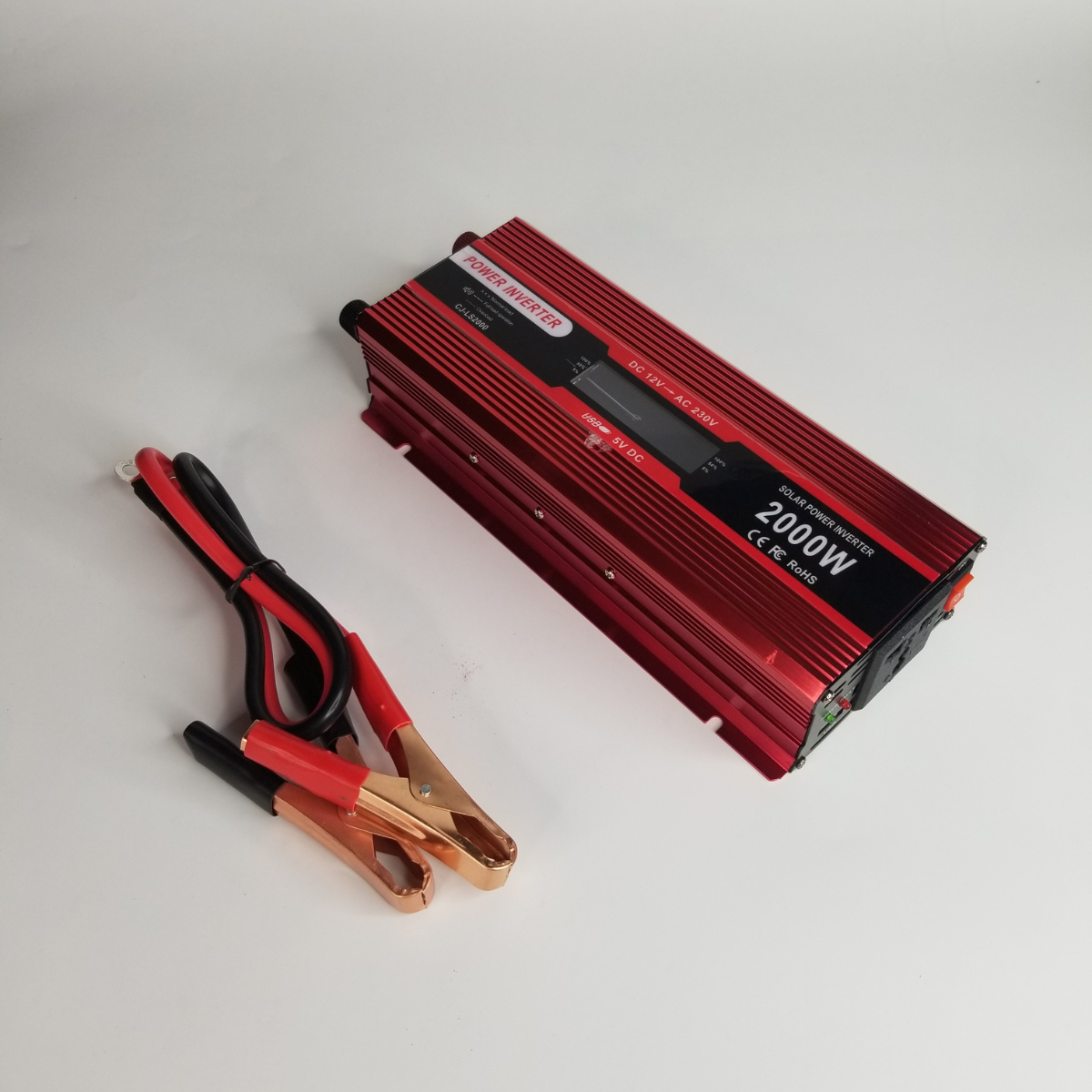 Инвертор преобразователь напряжения UKC 12V-220V 2000 Вт Красный (KC-2000D)