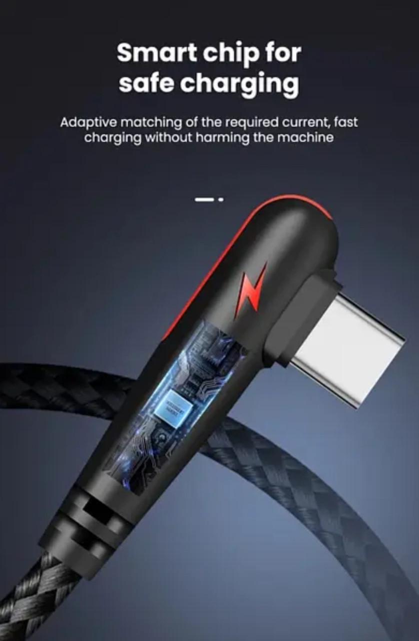Кабель USB Type-C 2 м 90° Черный (2554736546) - фото 6