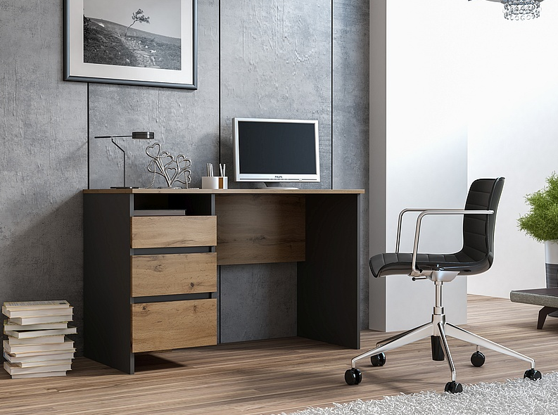 Компьютерный стол B-005 Дуб вотан/Антрацит (7145862) - фото 2 Компьютерный стол B-005 Дуб вотан/Антрацит (7145862) - фото 2