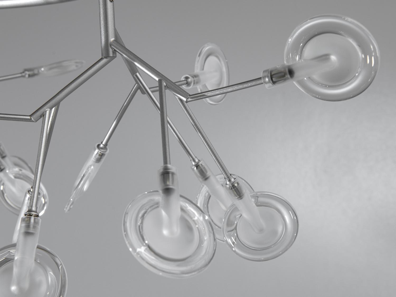 Люстра подвесная Светлячок 36 ламп Серебряный сатин (Y887-36C SL) - фото 4 Люстра подвесная Светлячок 36 ламп Серебряный сатин (Y887-36C SL) - фото 4