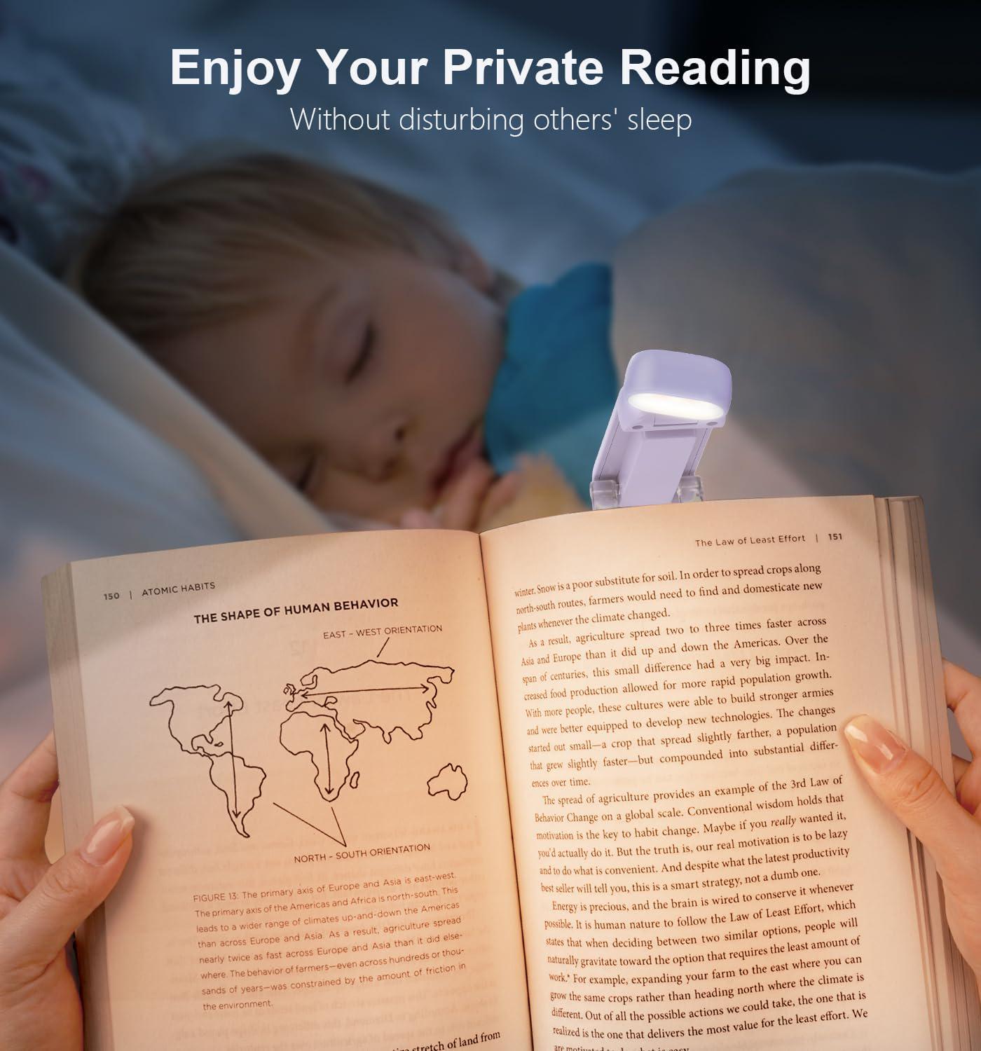 Настільна лампа для читання акумуляторна Gritin LED Book Light 500 mAh до 80 годин роботи Purple (G1313) - фото 8 Настільна лампа для читання акумуляторна Gritin LED Book Light 500 mAh до 80 годин роботи Purple (G1313) - фото 8