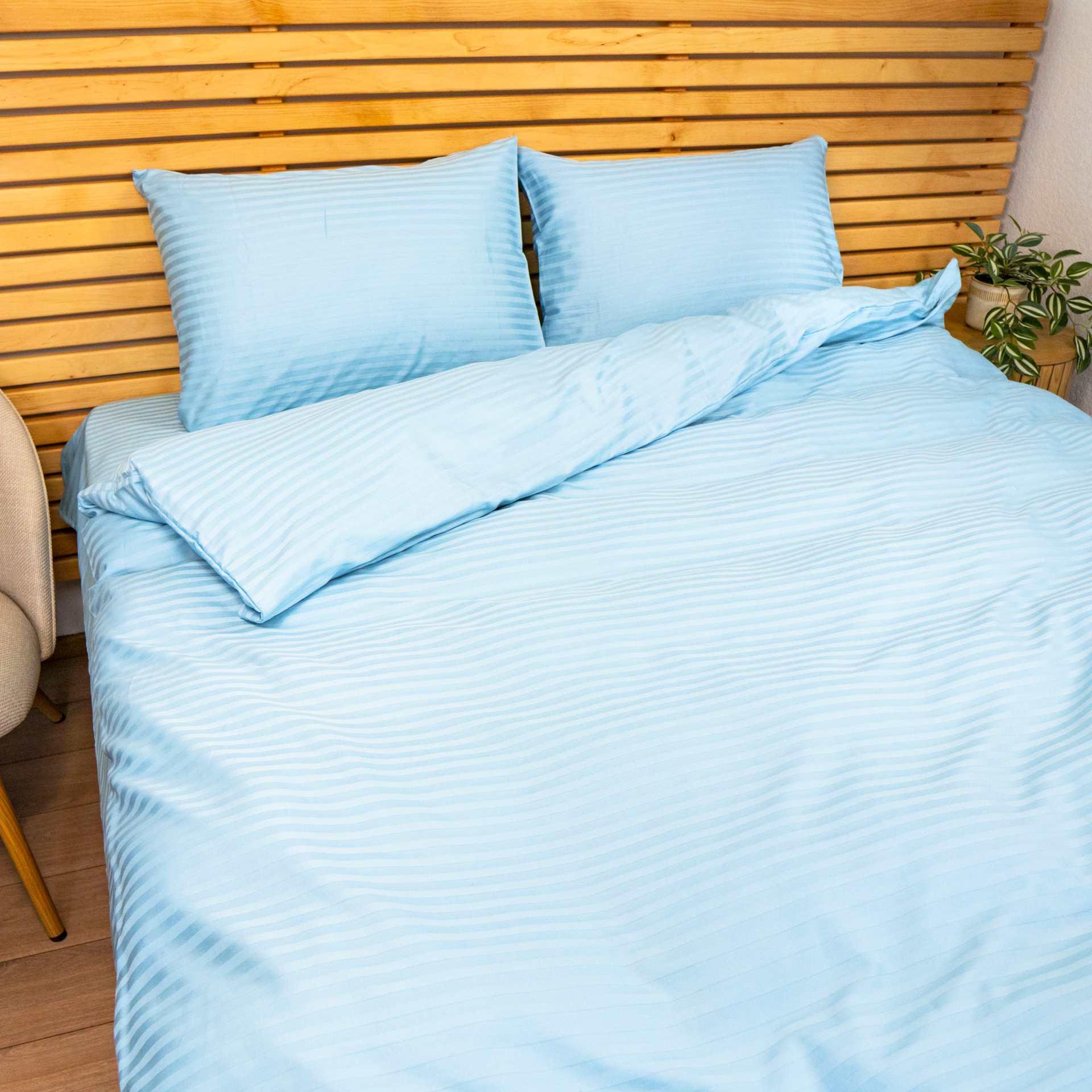 Наволочка YouStar 125 г/м2 страйп сатин 70х70 см 1 шт. Голубой (nav-sst-70x70-blue) - фото 3 Наволочка YouStar 125 г/м2 страйп сатин 70х70 см 1 шт. Голубой (nav-sst-70x70-blue) - фото 3