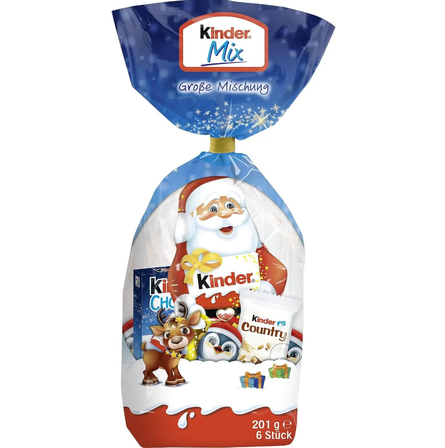 Набір солодощів новорічний Kinder Mix Grobe Mischung 201 г (01326) - фото 1