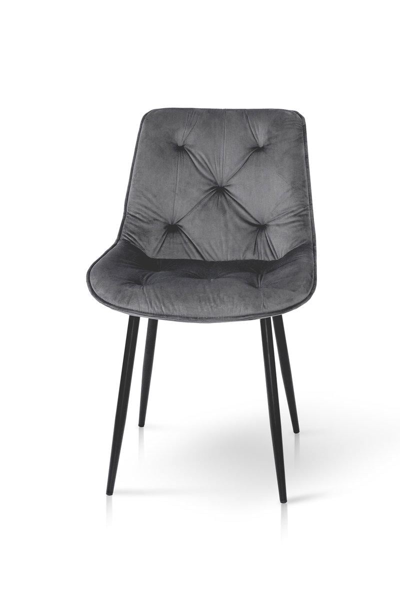 Стілець кухонний Мікс Меблі Прадо Чорний/Велюр/Темно-сірий - фото 3