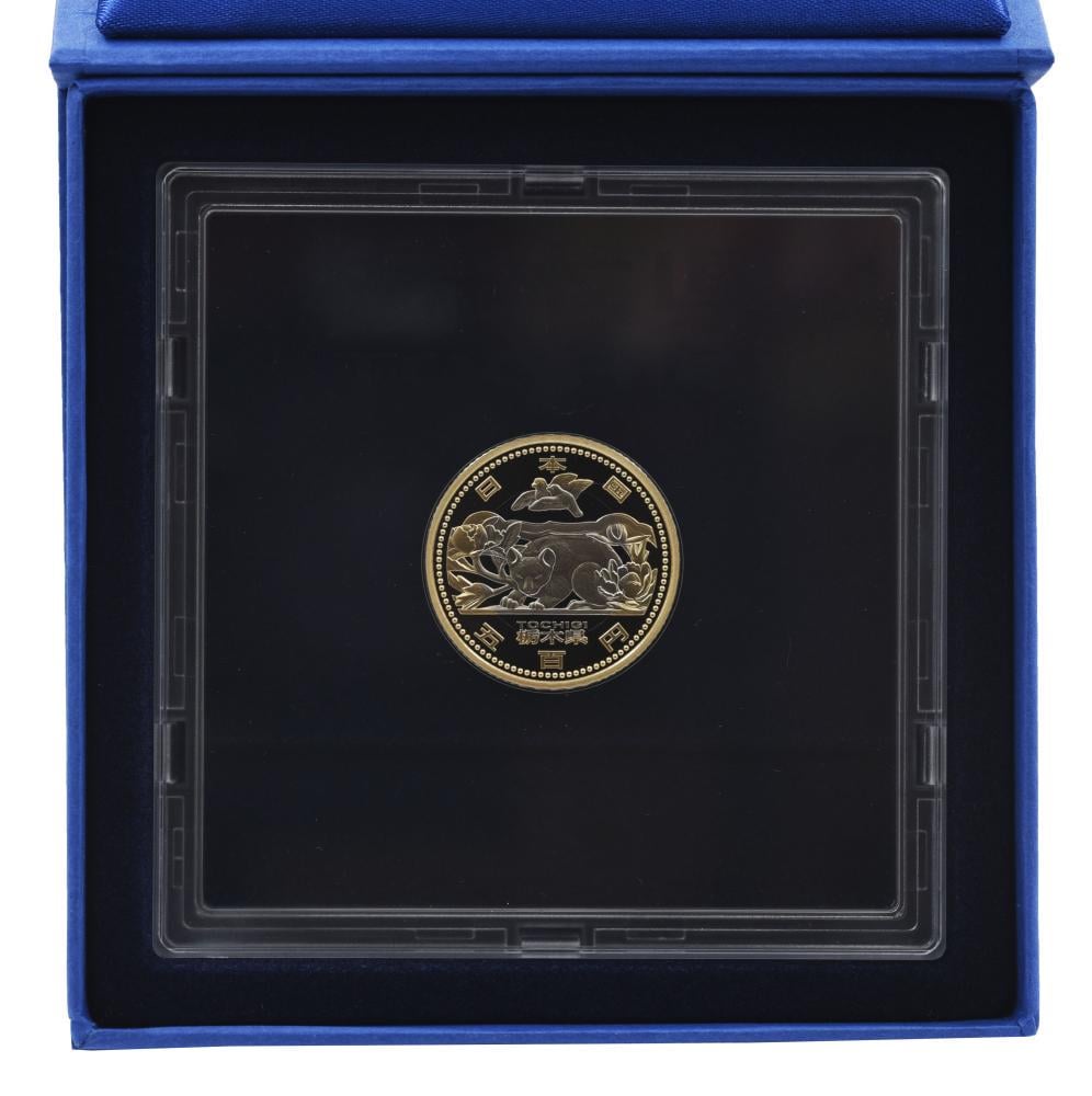 Коллекционная монета Япония 500 иен 2012 Биметалл Proof Префектуры-Тотиги в сувенирной упаковке (М21349)