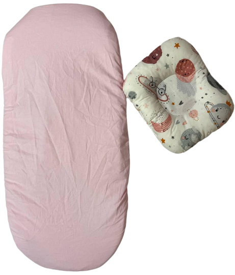 Простирадло та ортопедична подушка в дитячу коляску (78450)