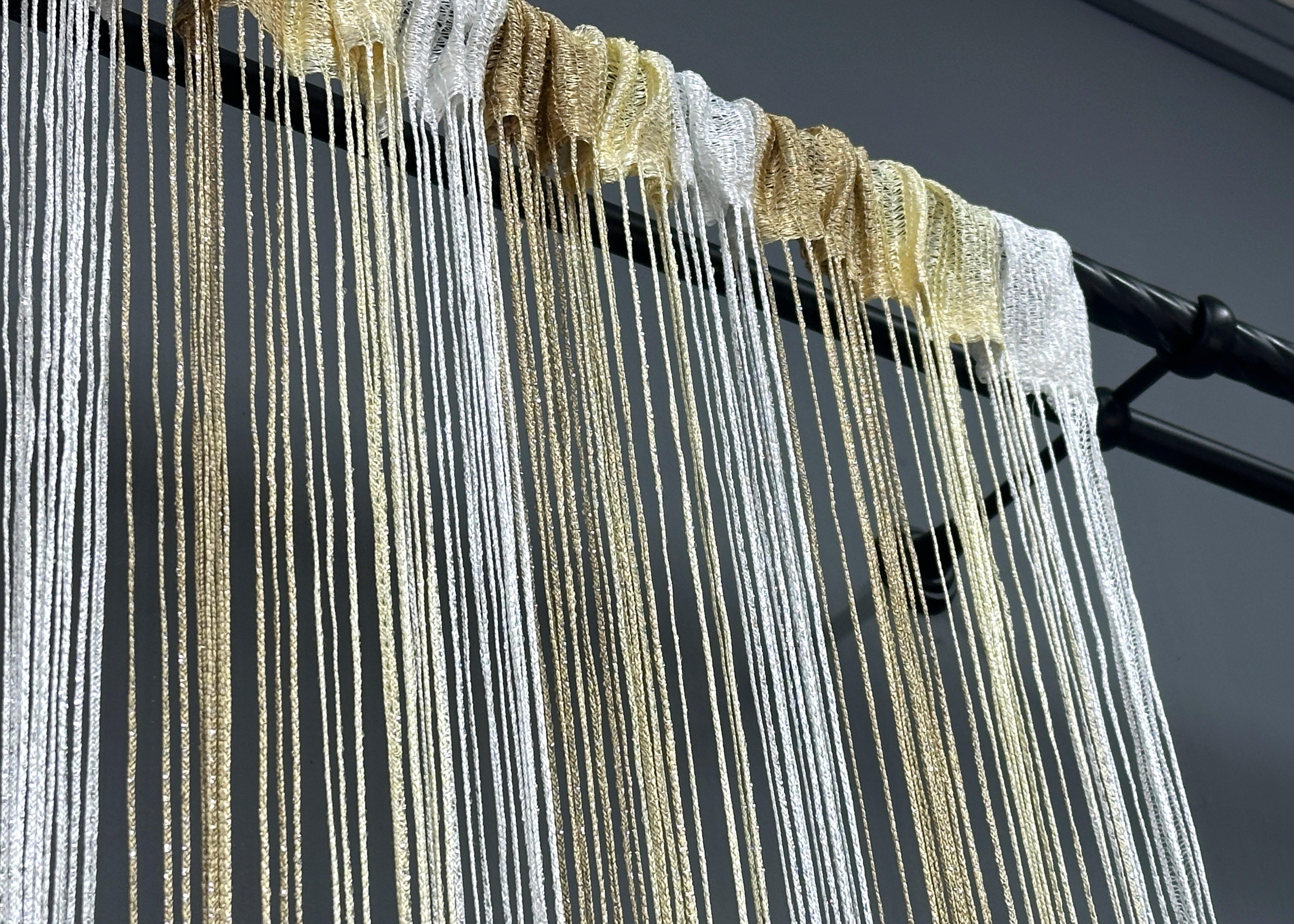 Шторы-нити с люрексом 300х300 см Бежевый/Молочный/Белый (61-100) - фото 8