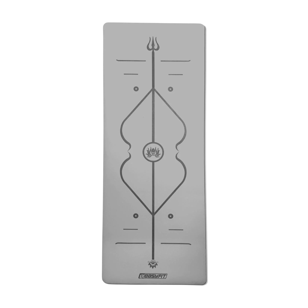 Килимок для йоги EasyFit Pro каучук 5 мм Сірий