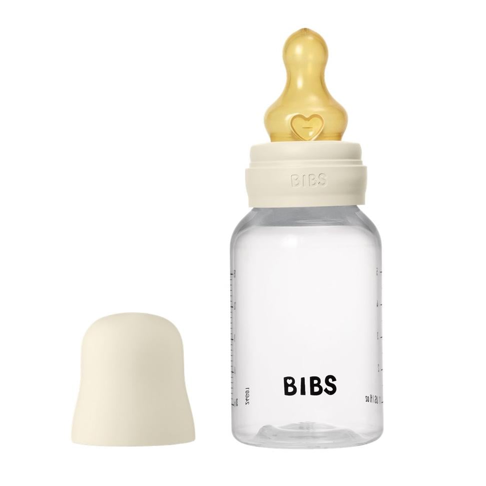 Пляшечка дитяча BIBS Round Latex 150 мл Ivory